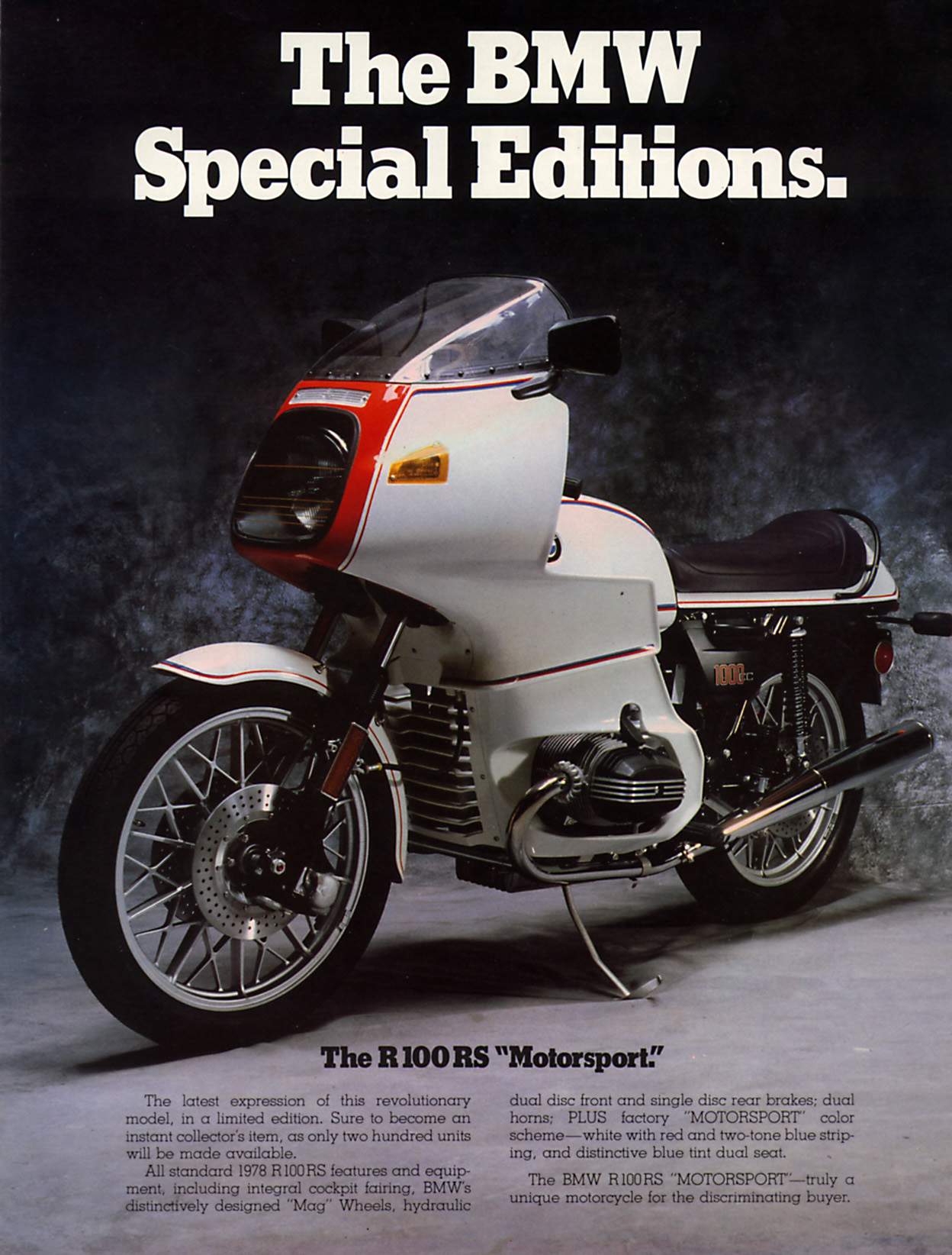 BMW R 100RS Motorsport Special Edition 1978 запчасти