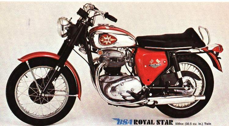 BSA oyal Star 500 1967 запчасти