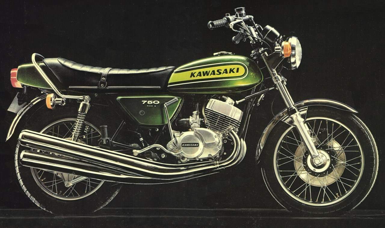 Kawasaki H2 750B Mach IV 1974 запчасти