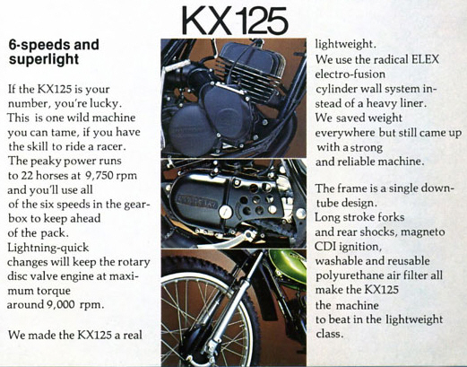 Kawasaki KX 125 1975 запчасти