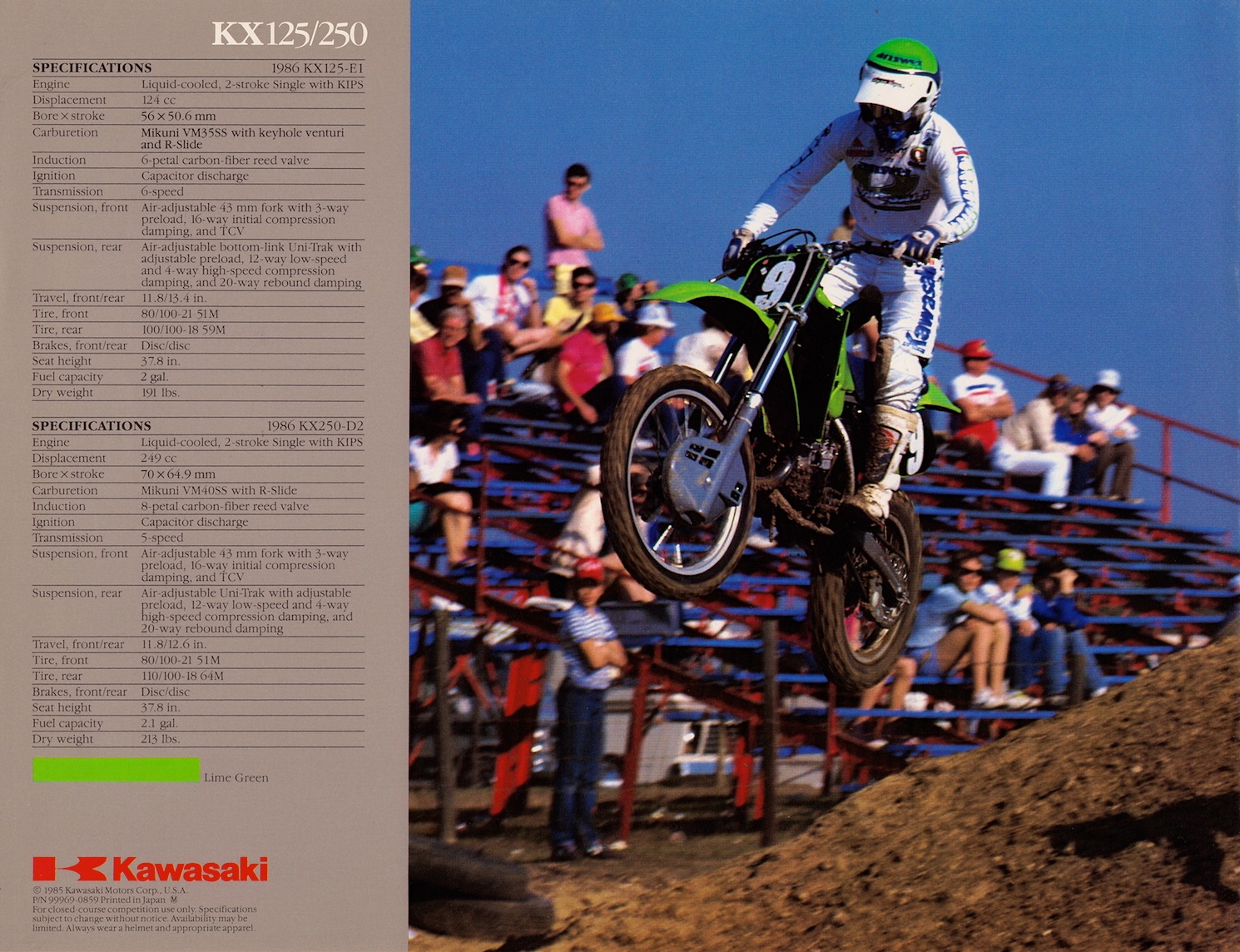 Kawasaki KX 125 1986 запчасти