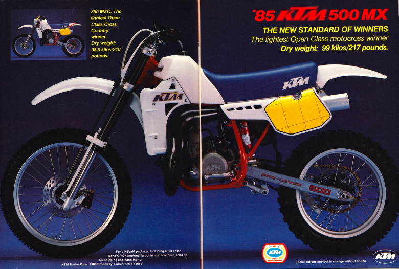 KTM 500 MX 1985 запчасти