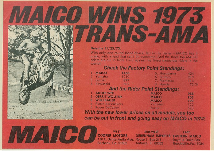 Maico MC 250 1973 запчасти