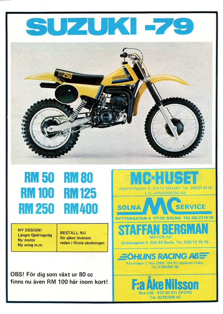 SUZUKI RM 250 1979 запчасти