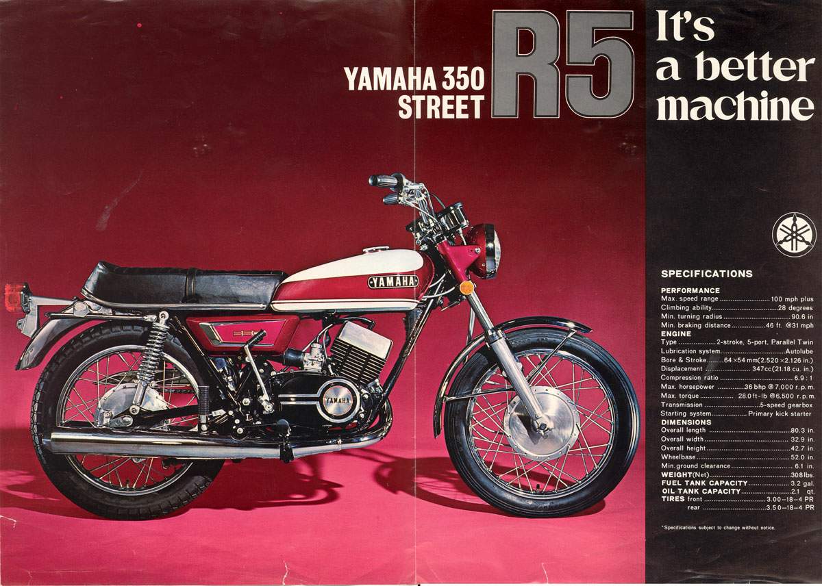 Yamaha R5 350 1972 запчасти