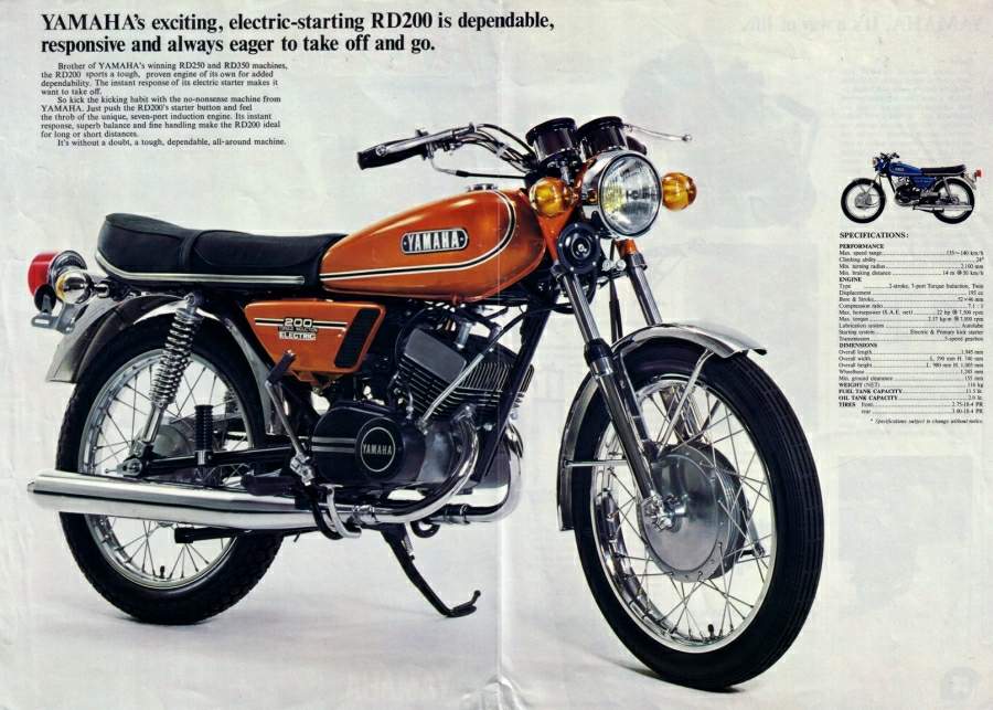 Yamaha RD 200 1973 запчасти