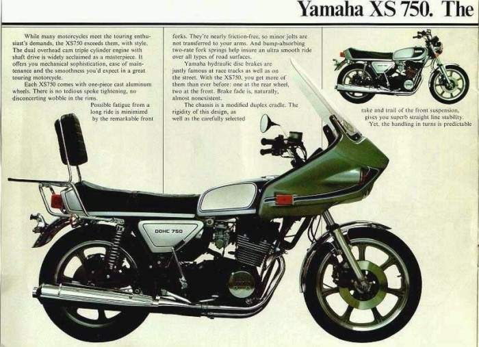 Yamaha XS 750 Touring 1977 запчасти