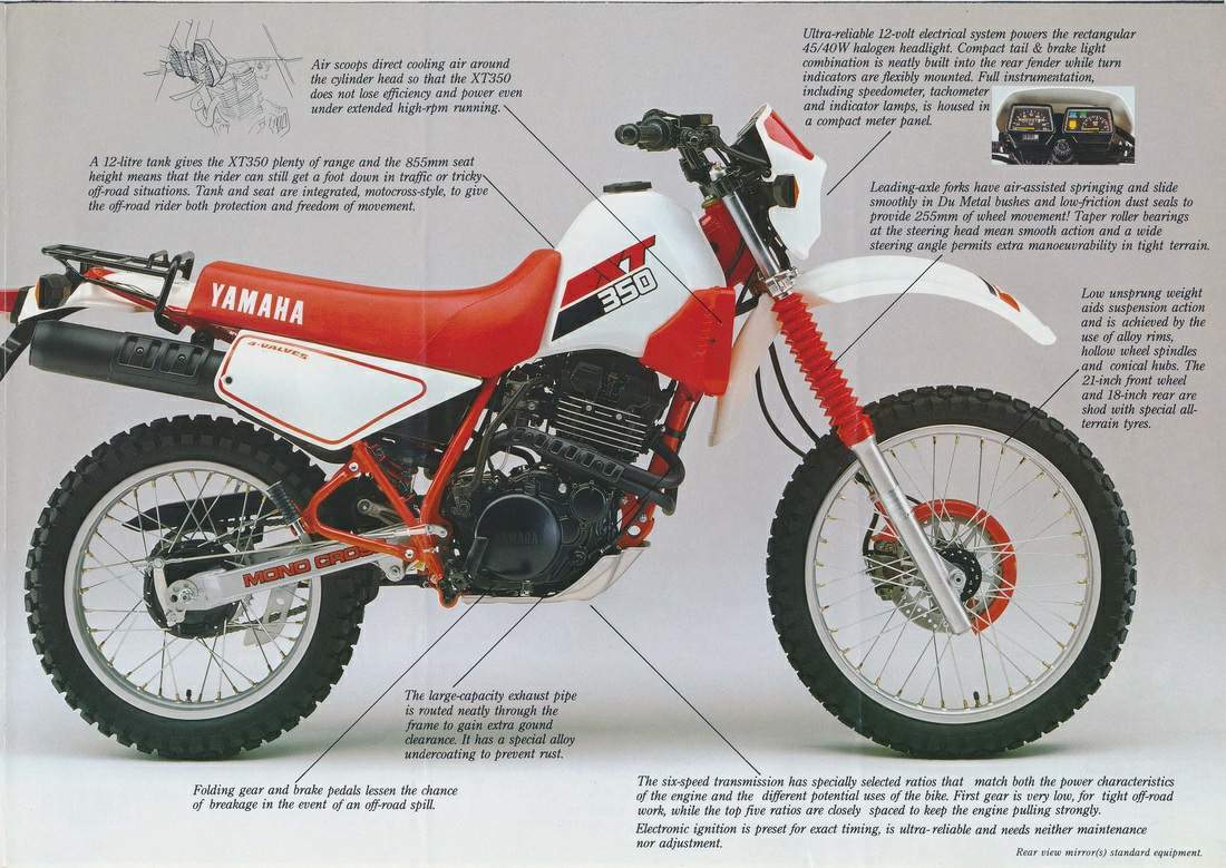 Yamaha XT 350 1986 запчасти