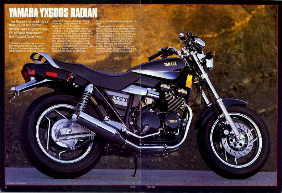Yamaha YX 600S Radian 1986 запчасти