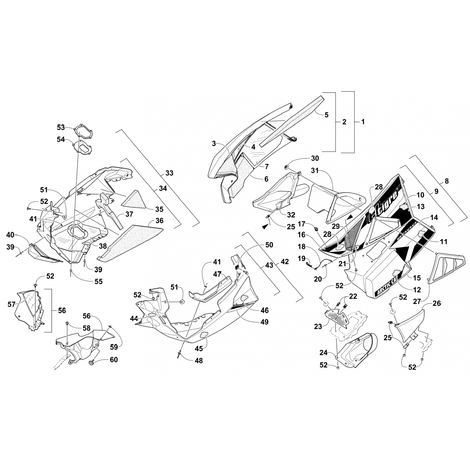 2621215 Arctic Cat НАКЛЕЙКА, БОКОВАЯ ПАНЕЛЬ-PR LH 9000 2621-215