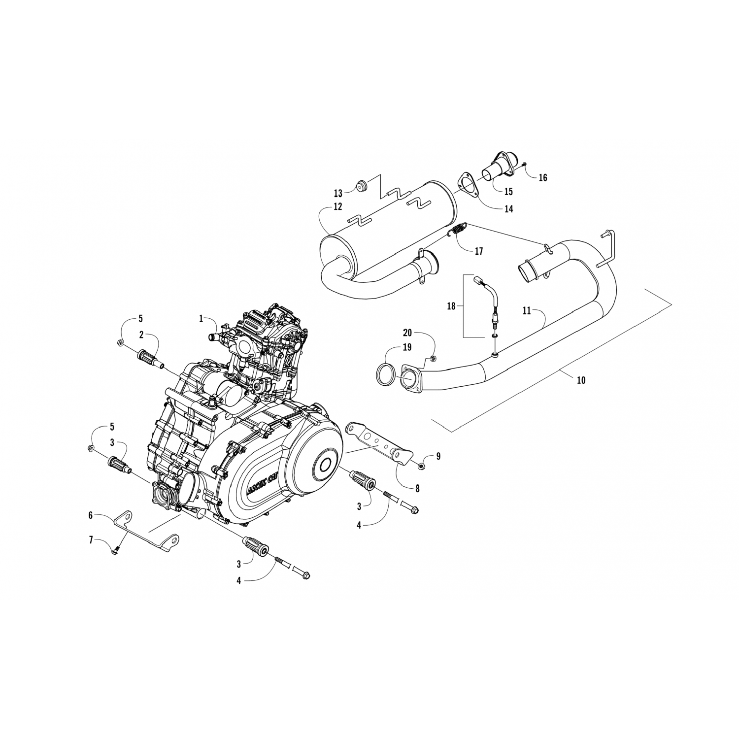 3307605 Arctic Cat Кронштейн, подвеска - задний 3307-605