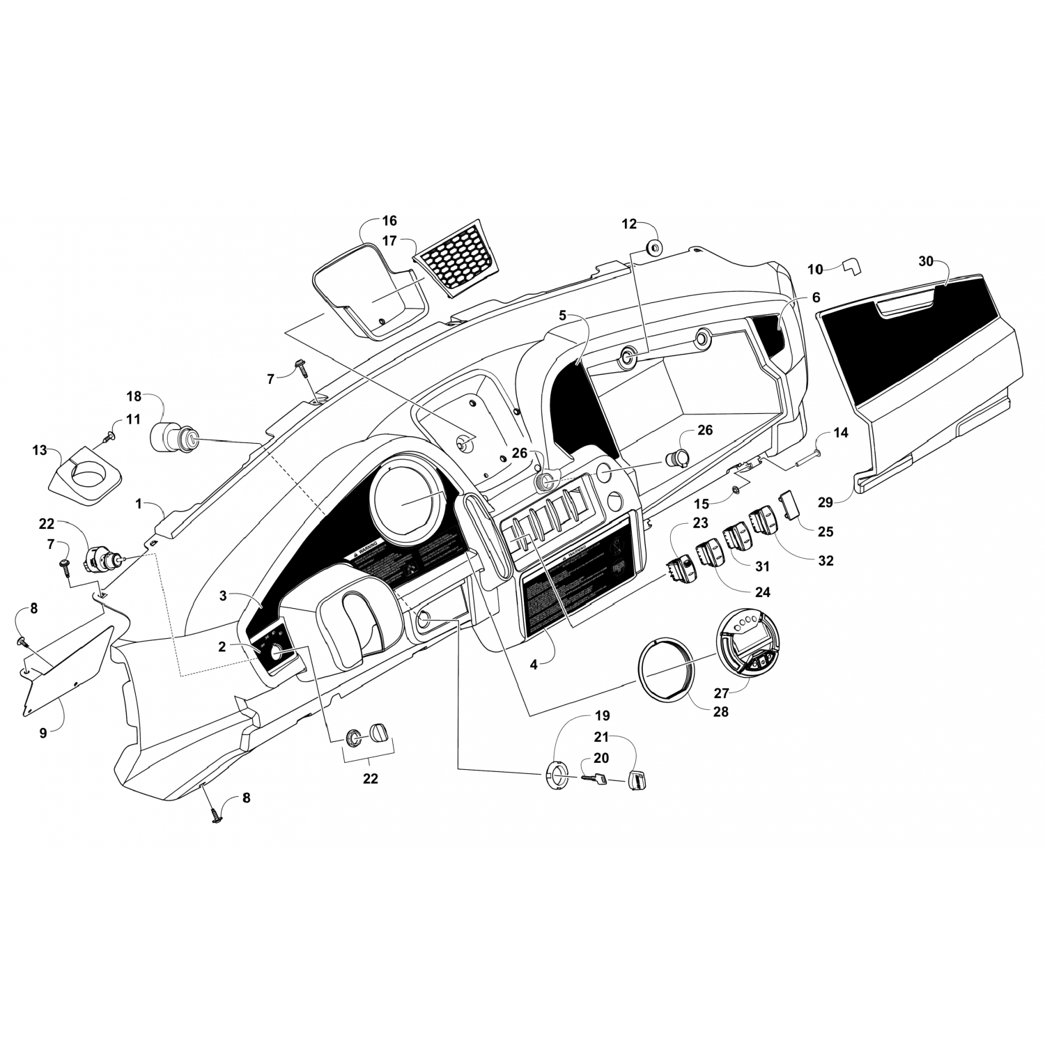 7506542 Arctic Cat Ящик, перчаточный ящик - с наклейкой 7506-542