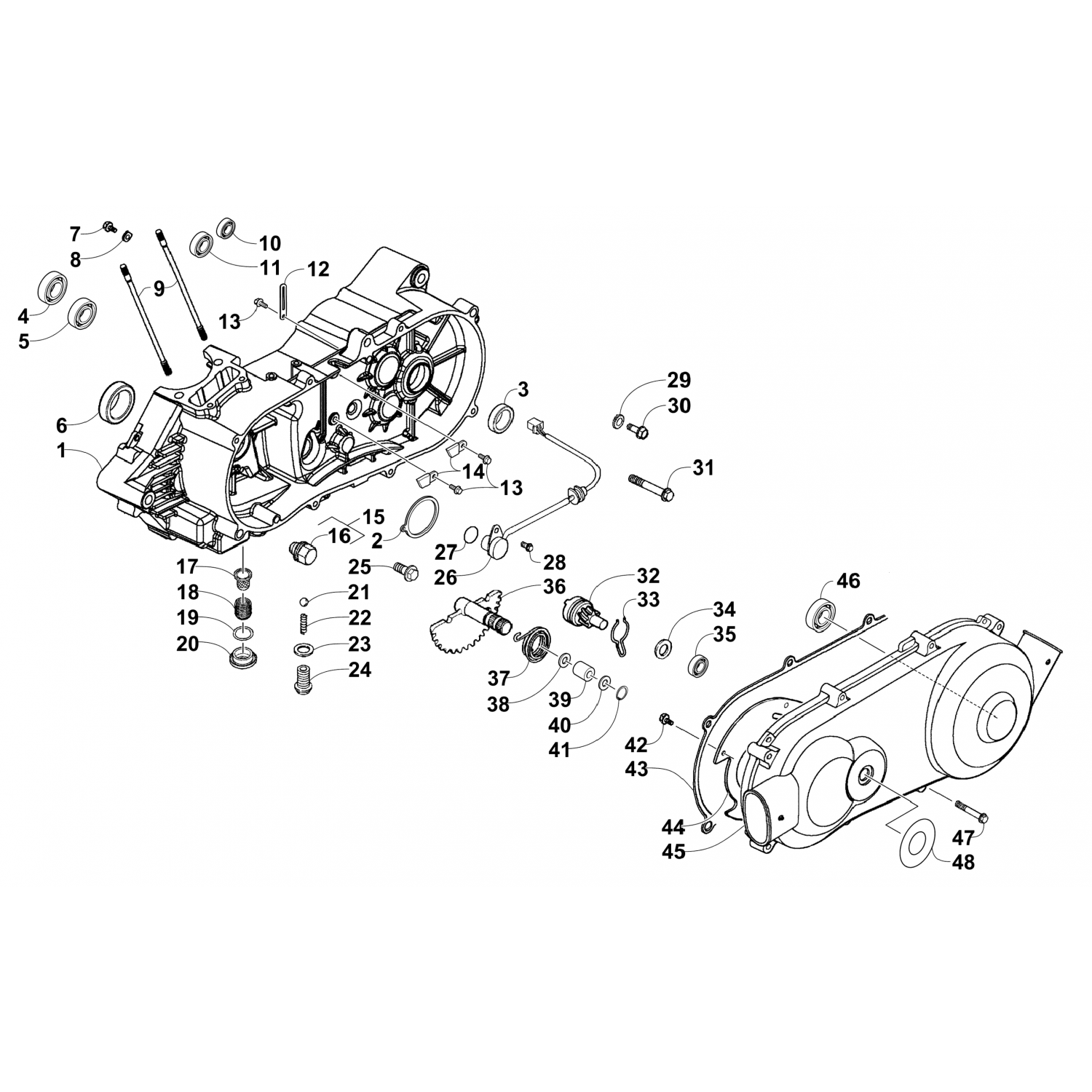 1411448 Arctic Cat Декаль, крышка двигателя 1411-448