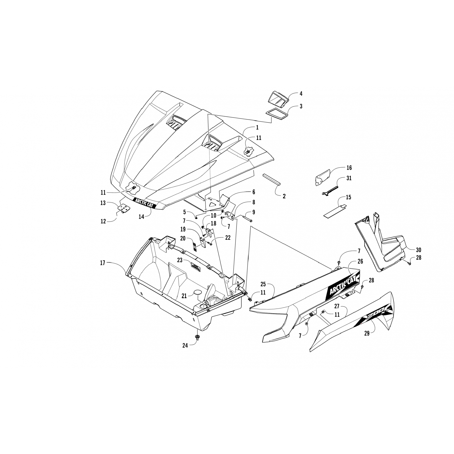 1423289 Arctic Cat ВИНТ, БУРТИК M6 X 1.0(8D X 60L) 1423-289