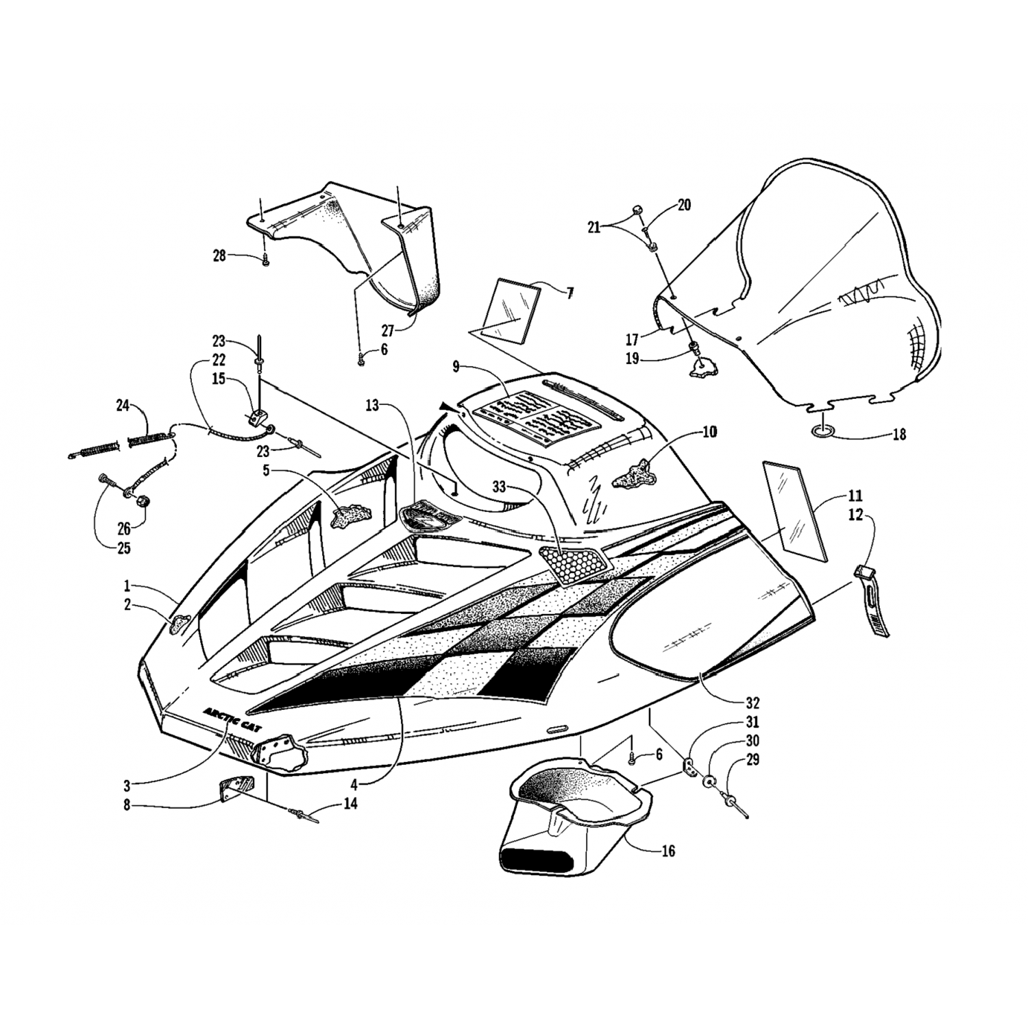 1606725 Arctic Cat Экран 1606-725