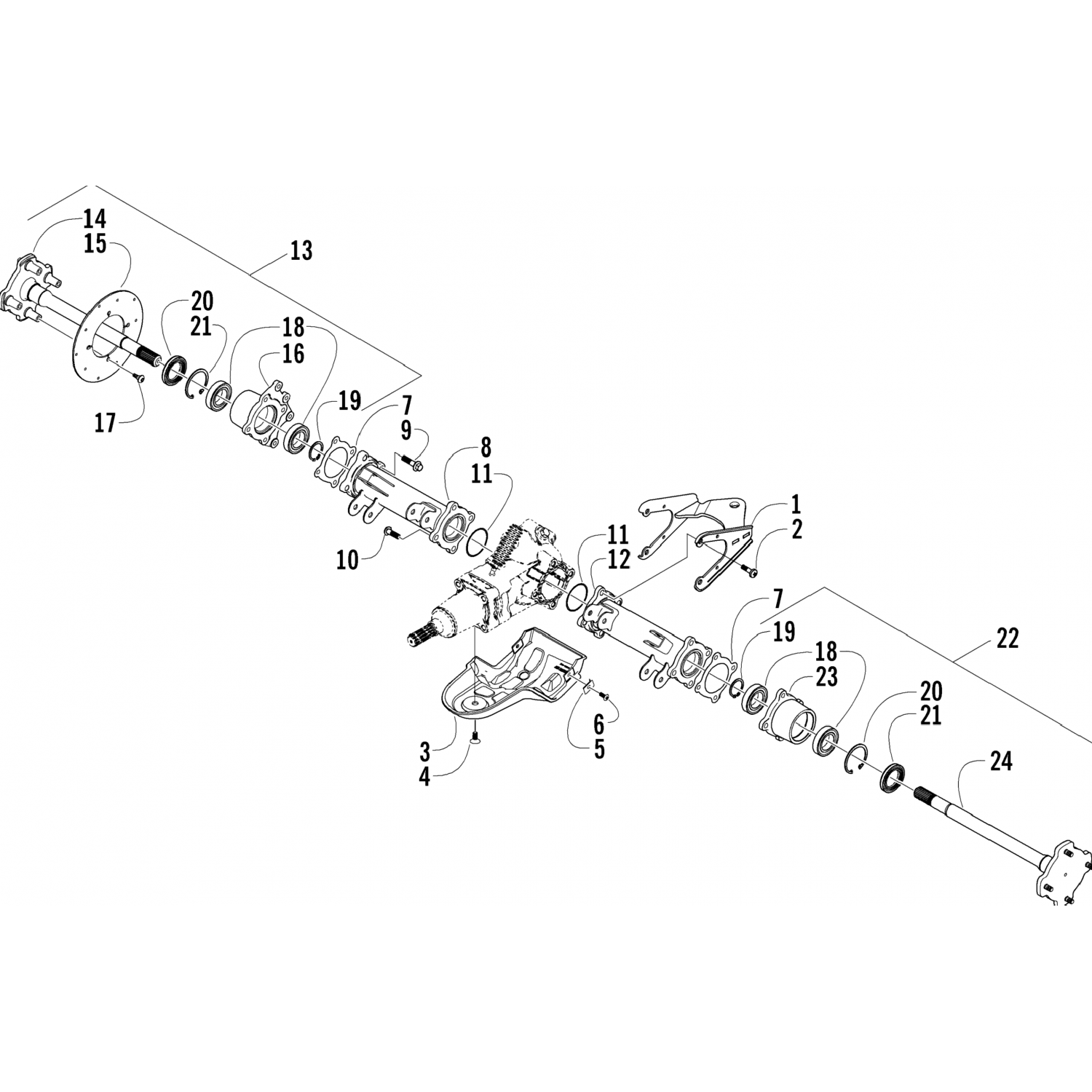 0502366 Arctic Cat Ось в сборе 0502-366