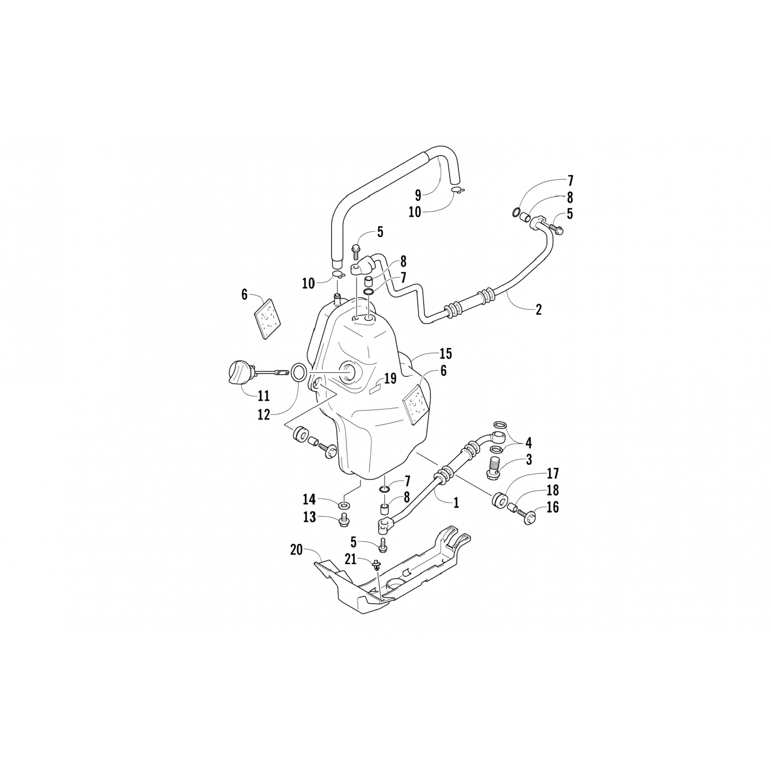 3502021 Arctic Cat Резервуар 3502-021