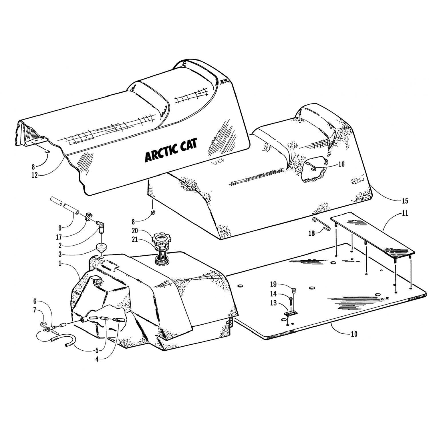 1606724 Arctic Cat Основание для сиденья 1606-724