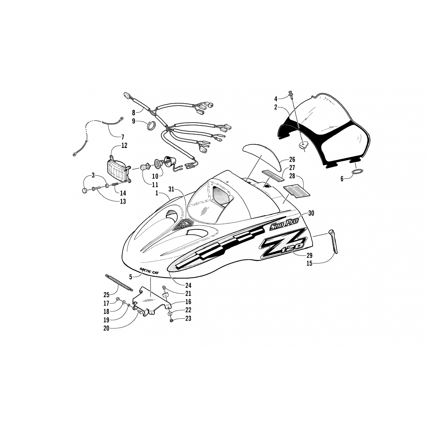 1718046 Arctic Cat Капот с деколями 1718-046