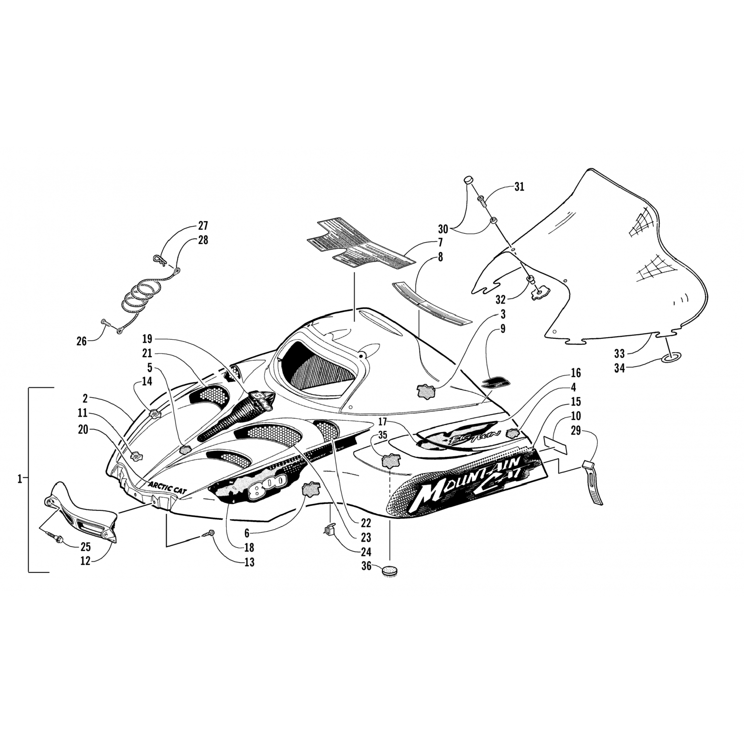 1718067 Arctic Cat Капот с декоративными элементами 1718-067
