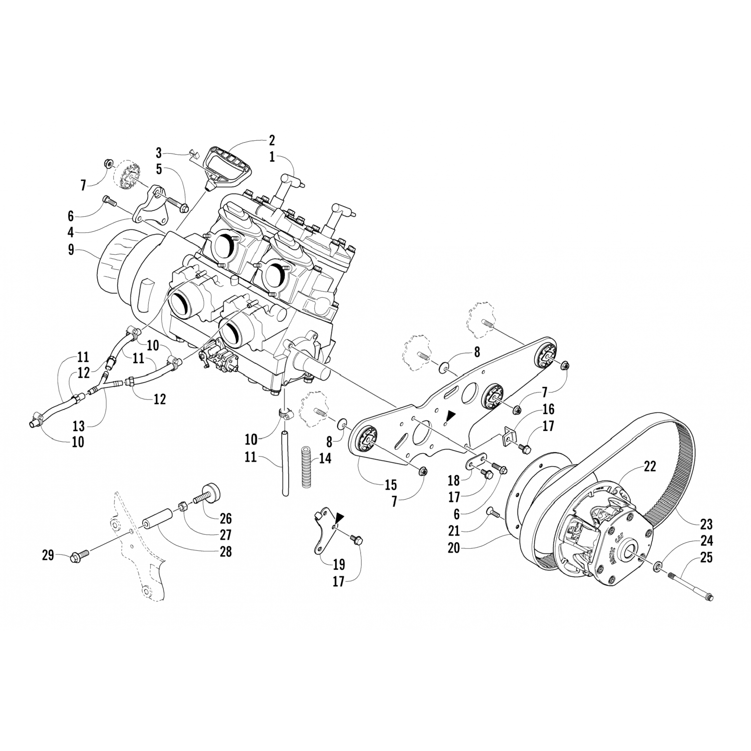 0708431 Arctic Cat Кронштейн 0708-431