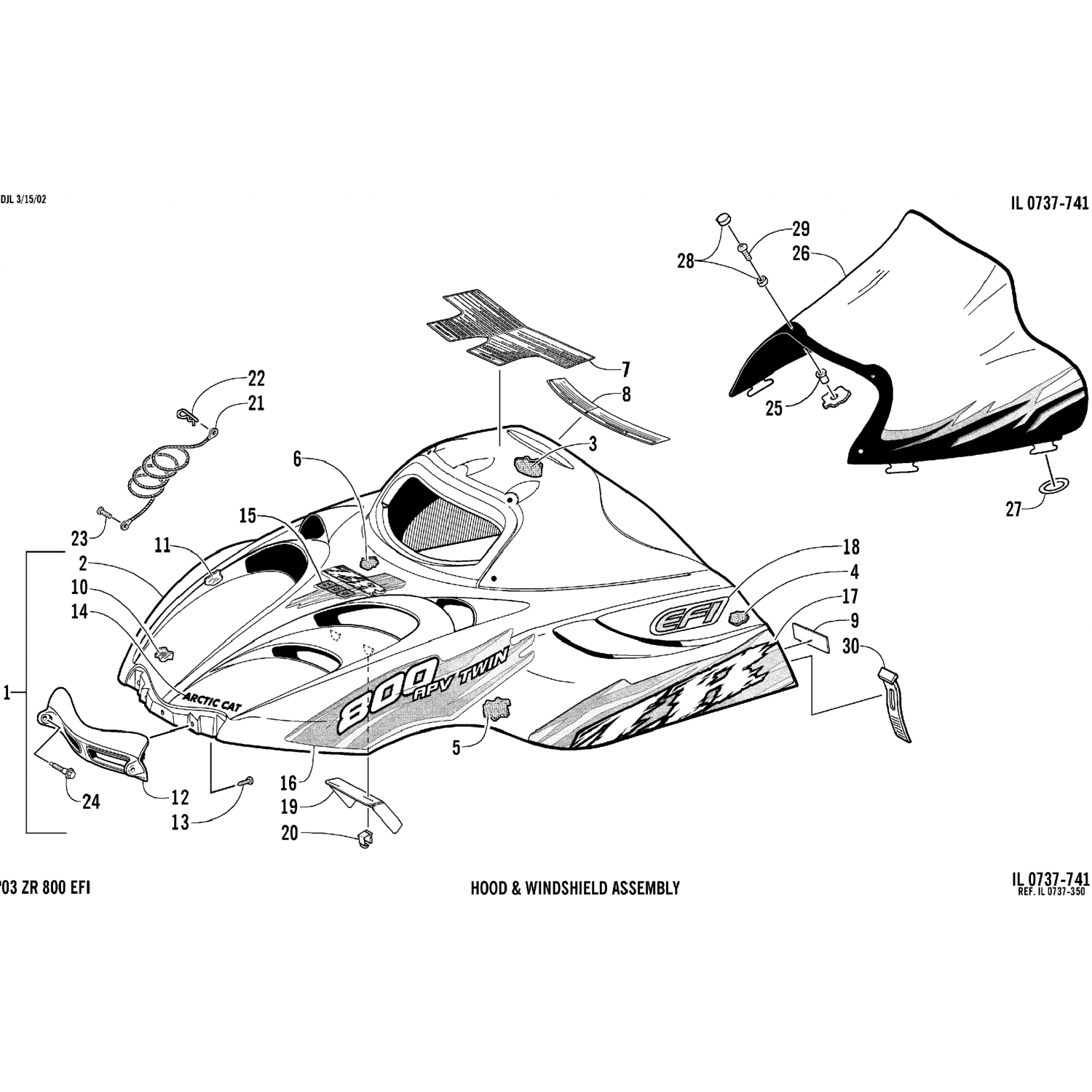 1718207 Arctic Cat Капот с деколями 1718-207