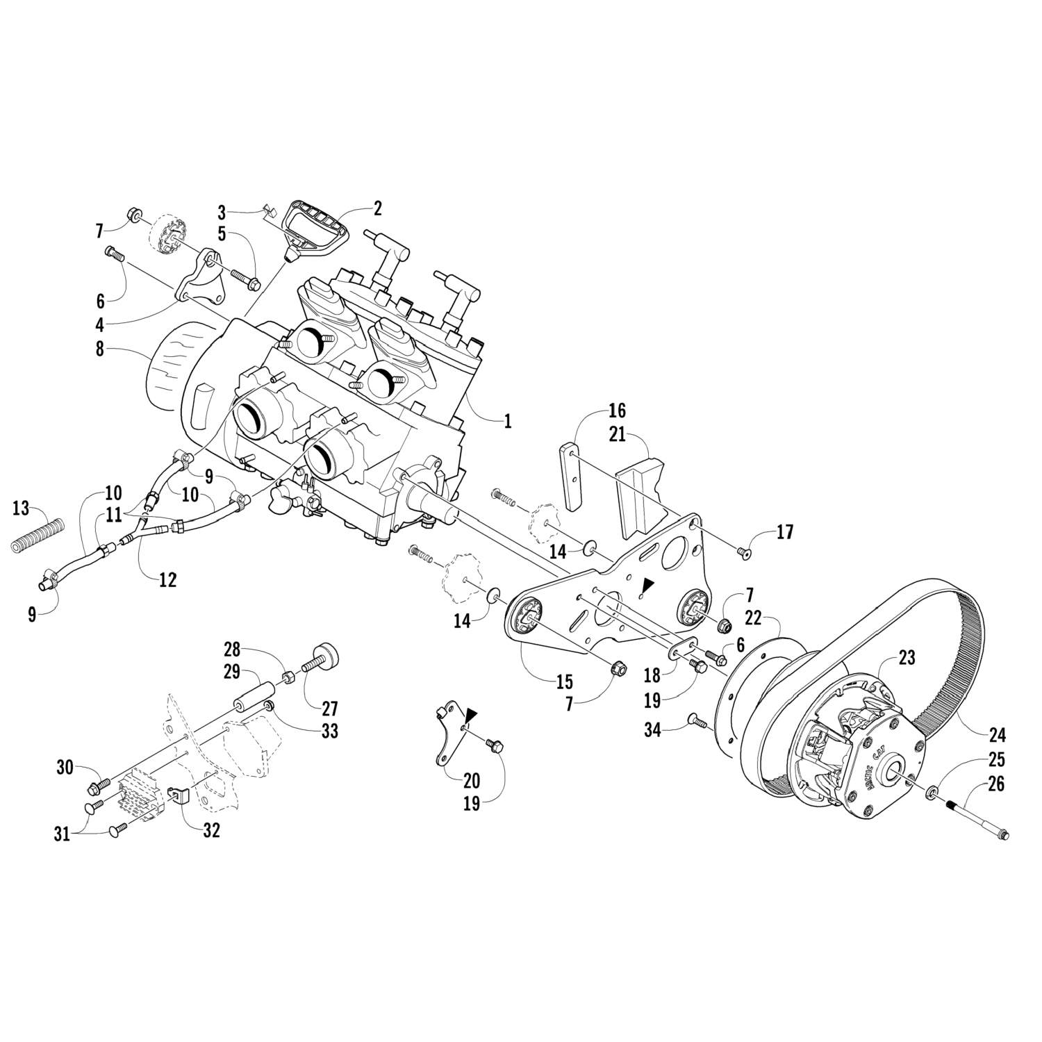 3606276 Arctic Cat Кронштейн 3606-276