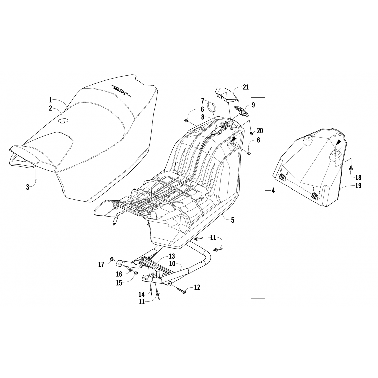 7800320 Arctic Cat Седло в сборе 7800-320