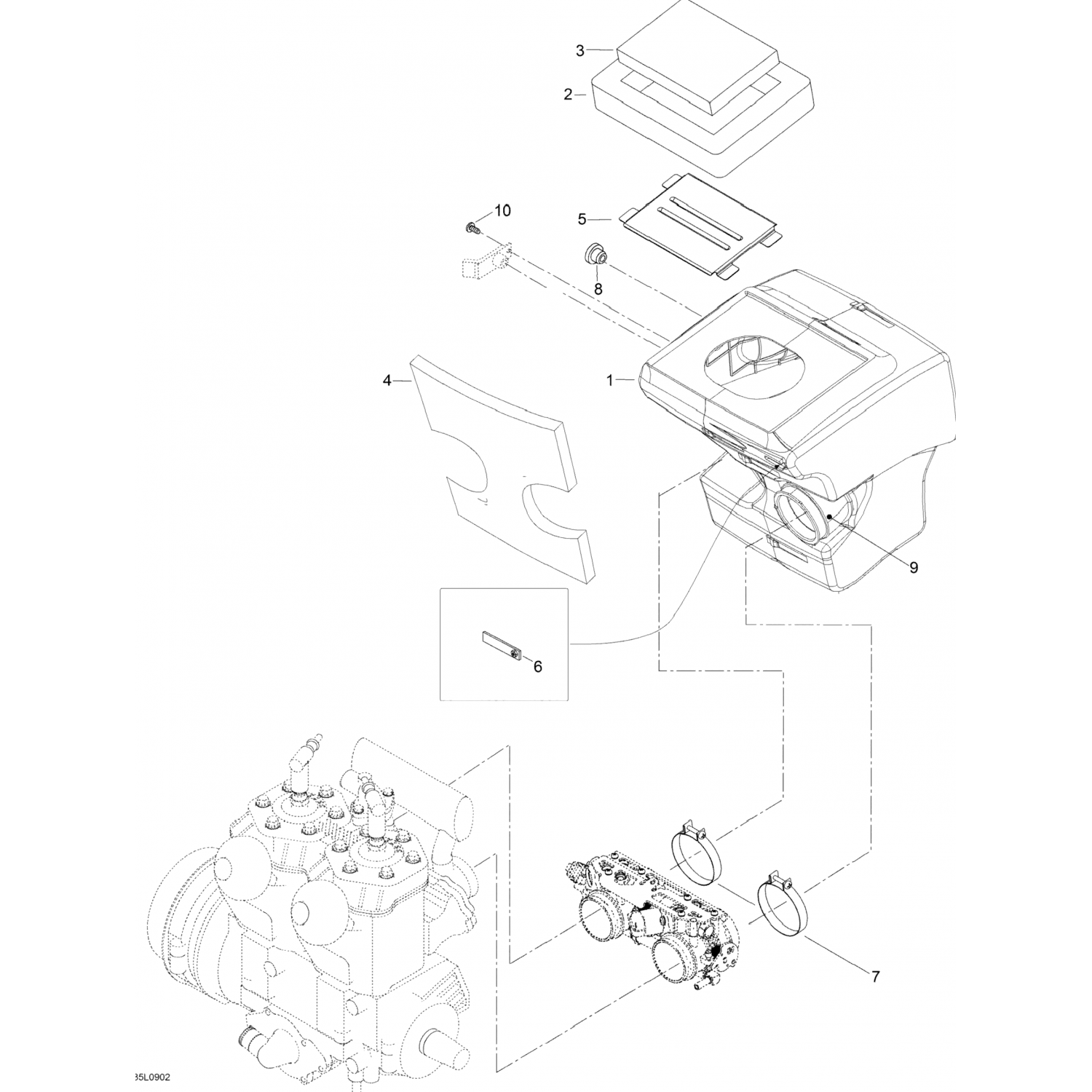 605351756 Bombardier Adapteur carb. *адаптер-карб.