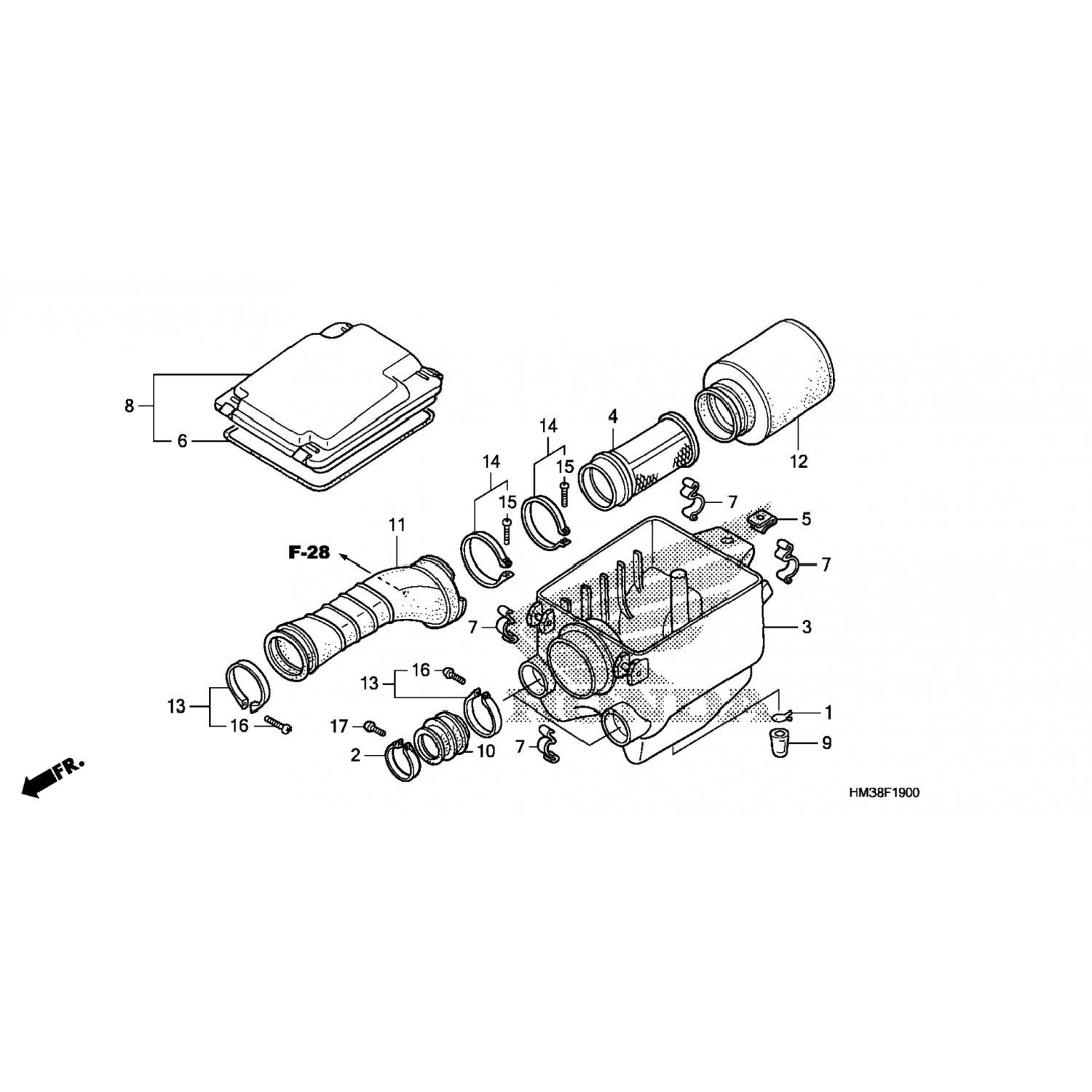 17219HA2405 Honda Dichtung,Luftfiltergeh.