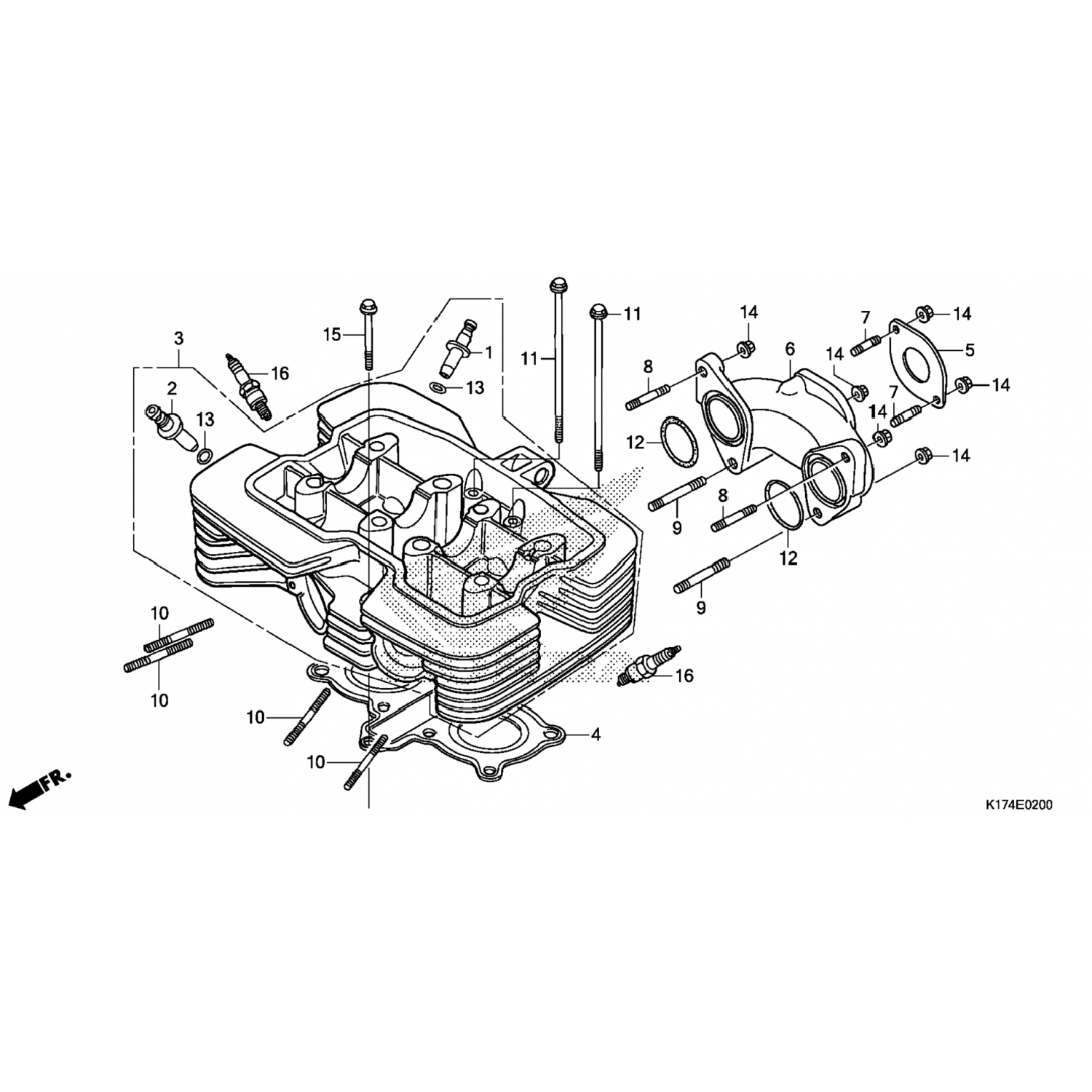 12251KBG671 Honda Dichtung, Zylinderkopf