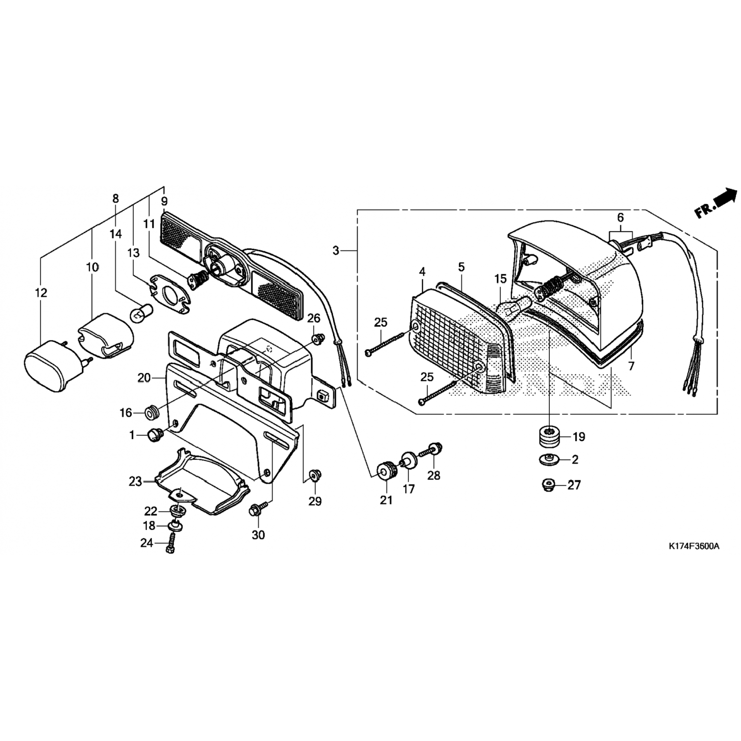33722MB1013 Honda Линза, лицензия 33722-MB1-013