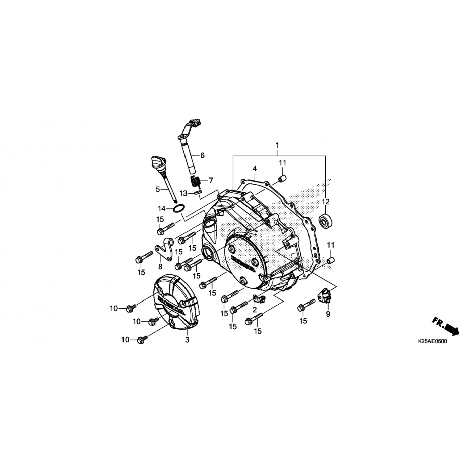 11330K26C00 Honda Крышка картера двигателя | Использовать с двигателя Sn 2312359 11330-K26-C00