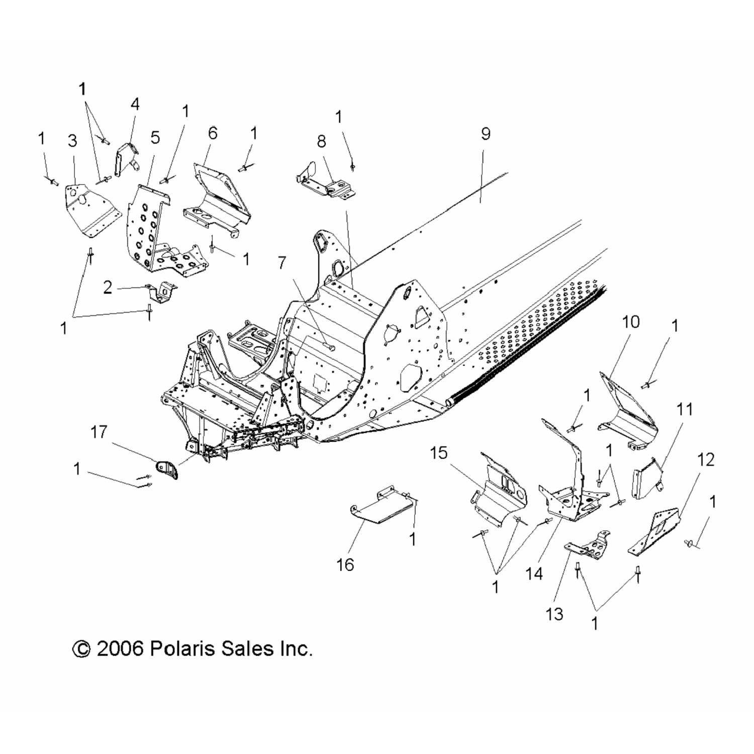 1015409309 Polaris Асм шасси rc 6,144,s/b 1015409-309