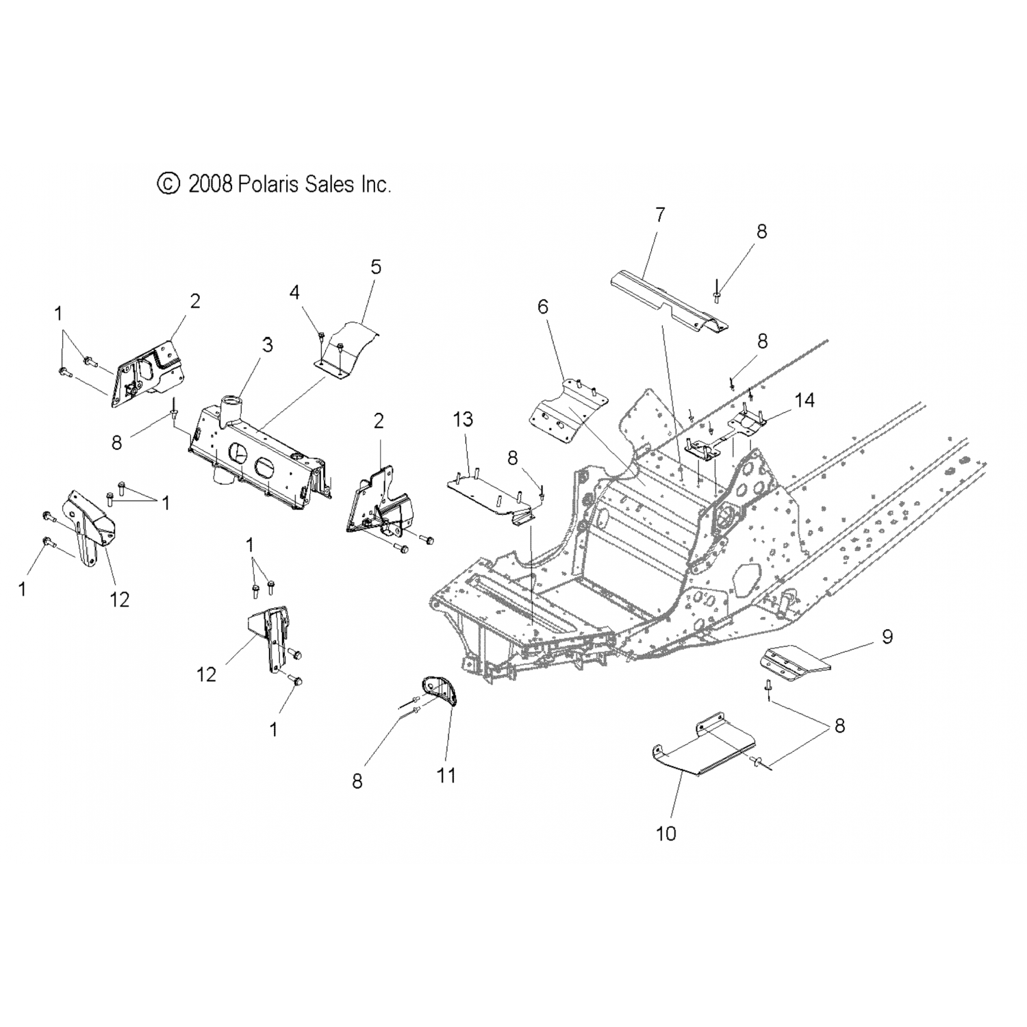 1015467 Polaris Asm-brkt масляный радиатор