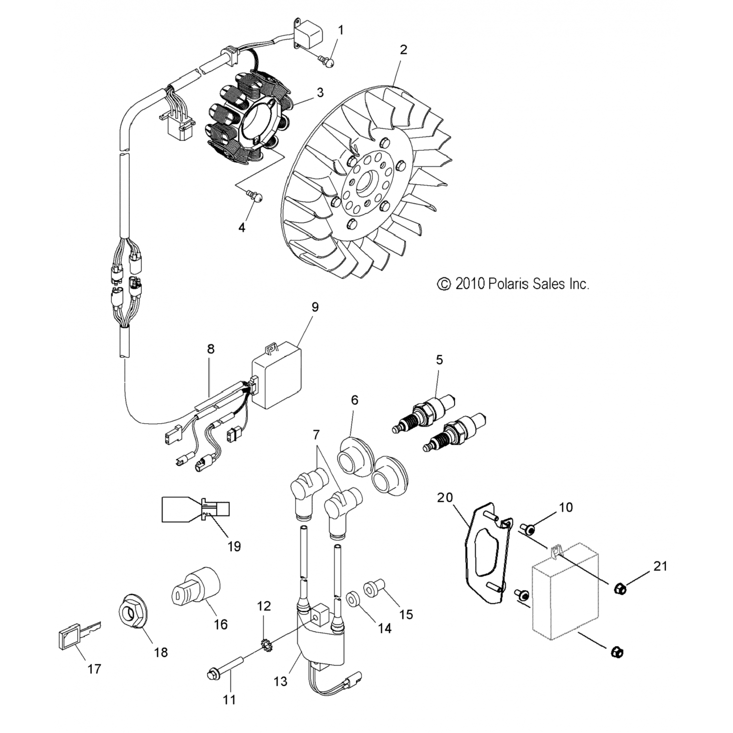 1016828 Polaris асм бркт, блок управления