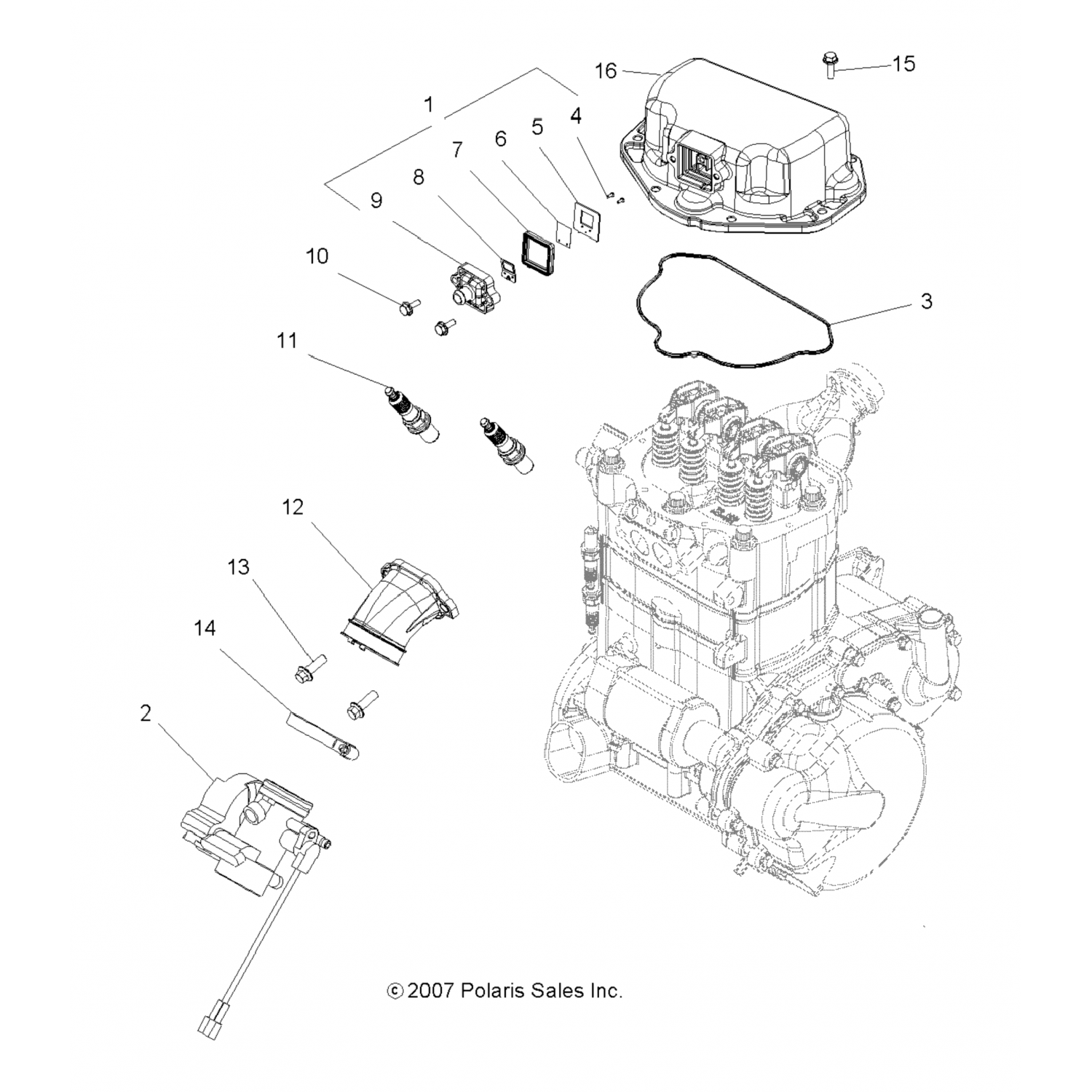 1253527 Polaris Адаптер-дроссельный корпус