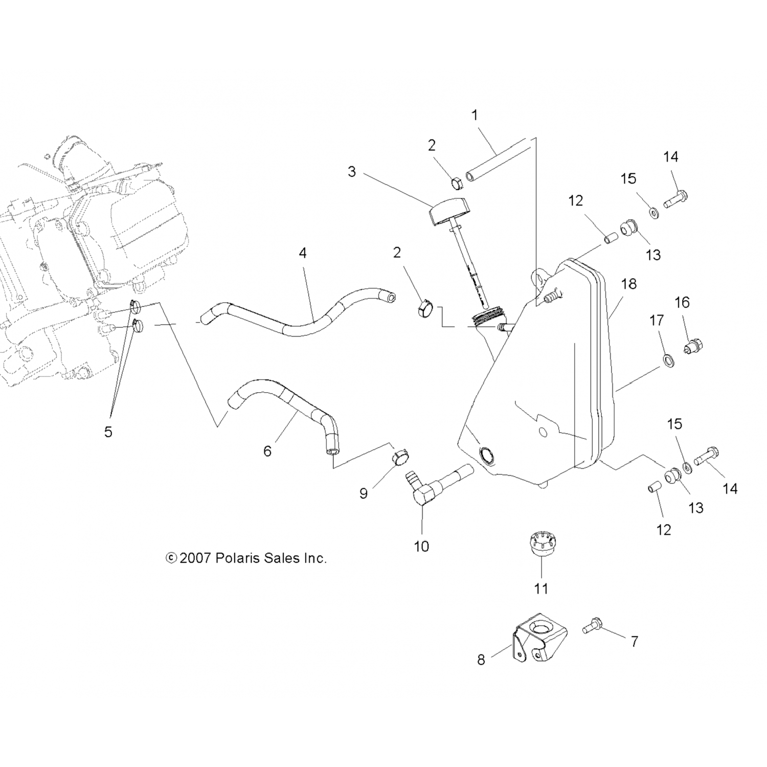 1261654 Polaris Сварная деталь - масляный бак