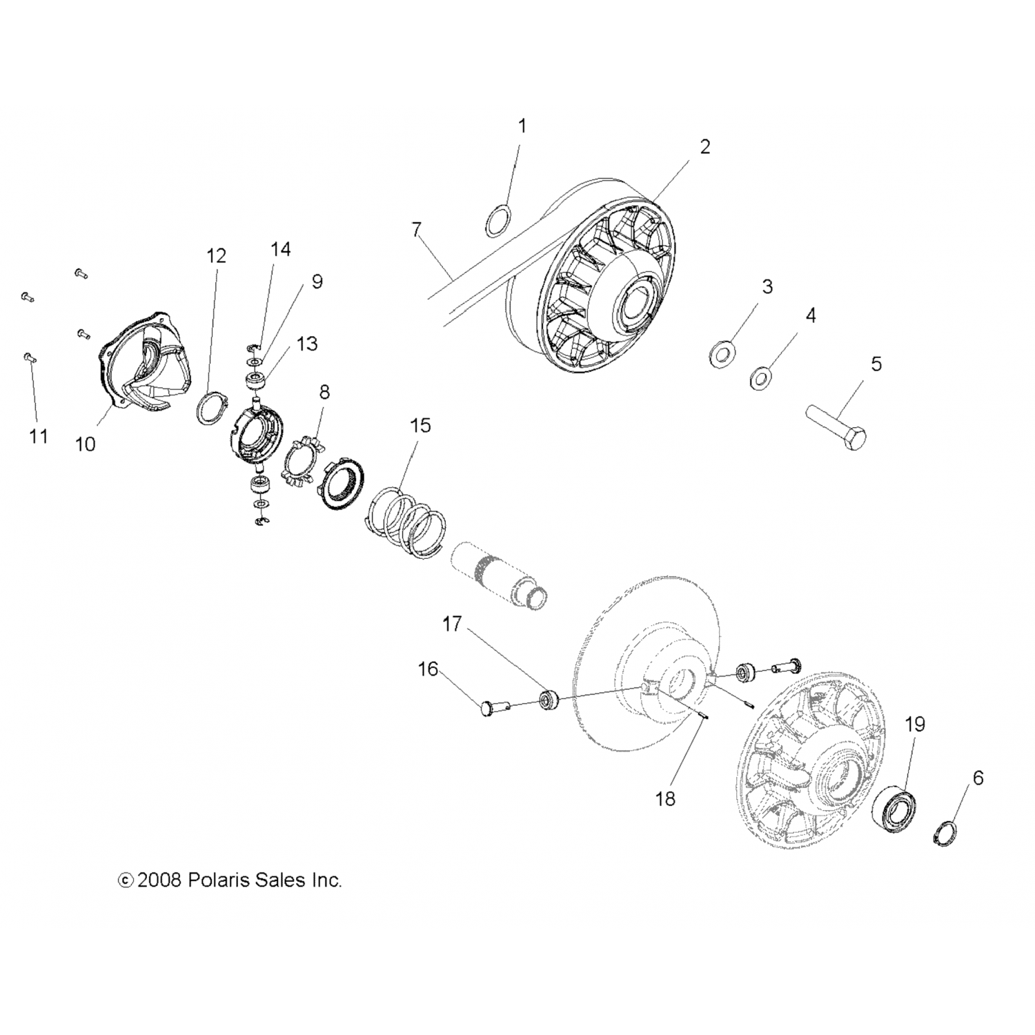 1322795 Polaris муфта асм, ведомая, демпфированная