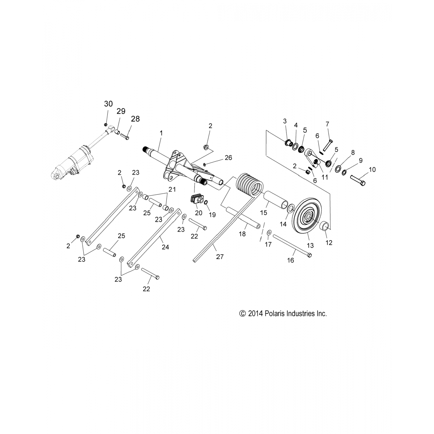 1590343 Polaris асм-картерное колесо,6,38