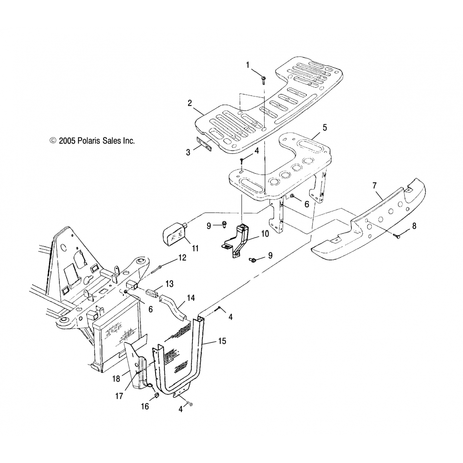 2632987070 Polaris асм, стойка, передняя, черный 2632987-070