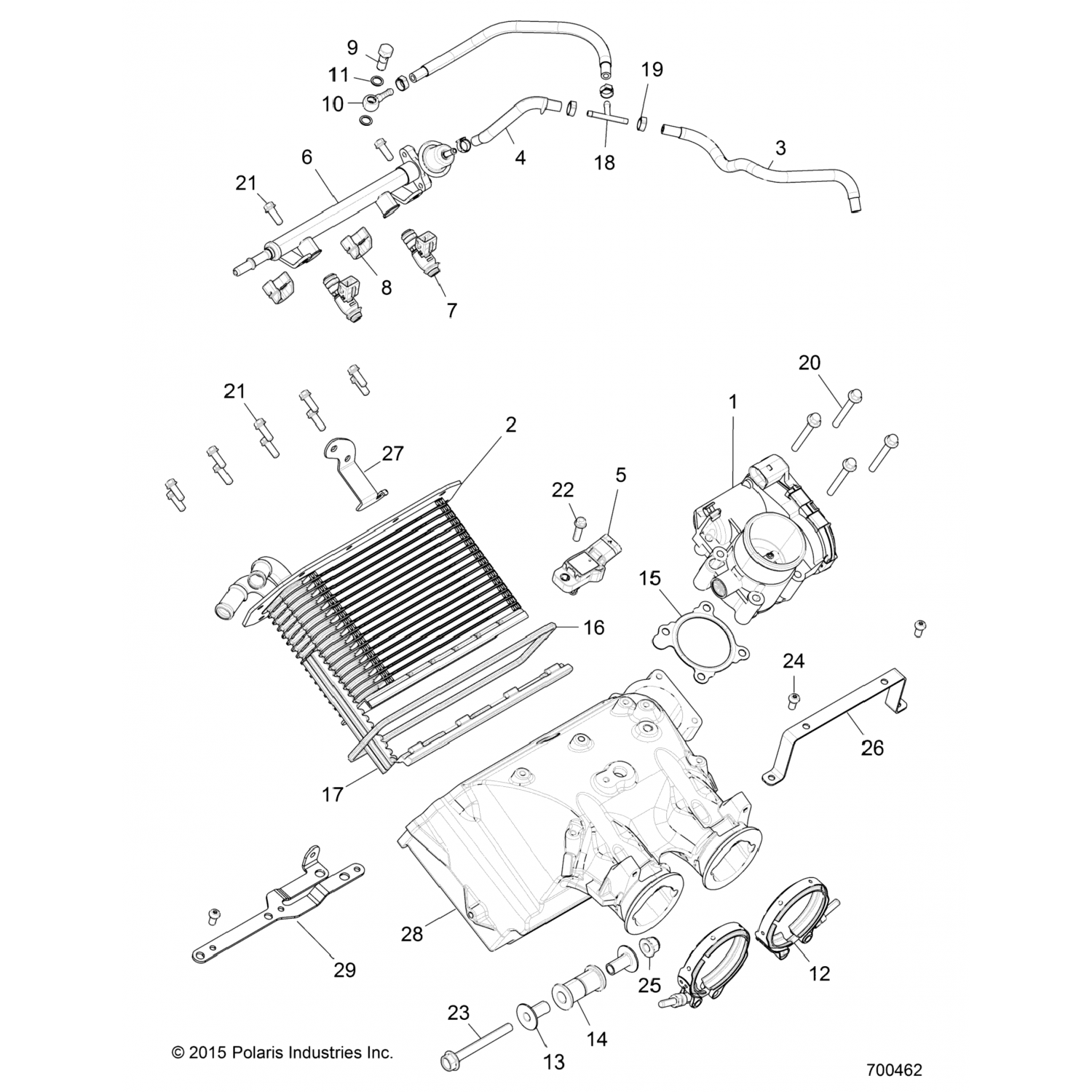 3022888 Polaris ХОМУТ ВПУСКНОЙ