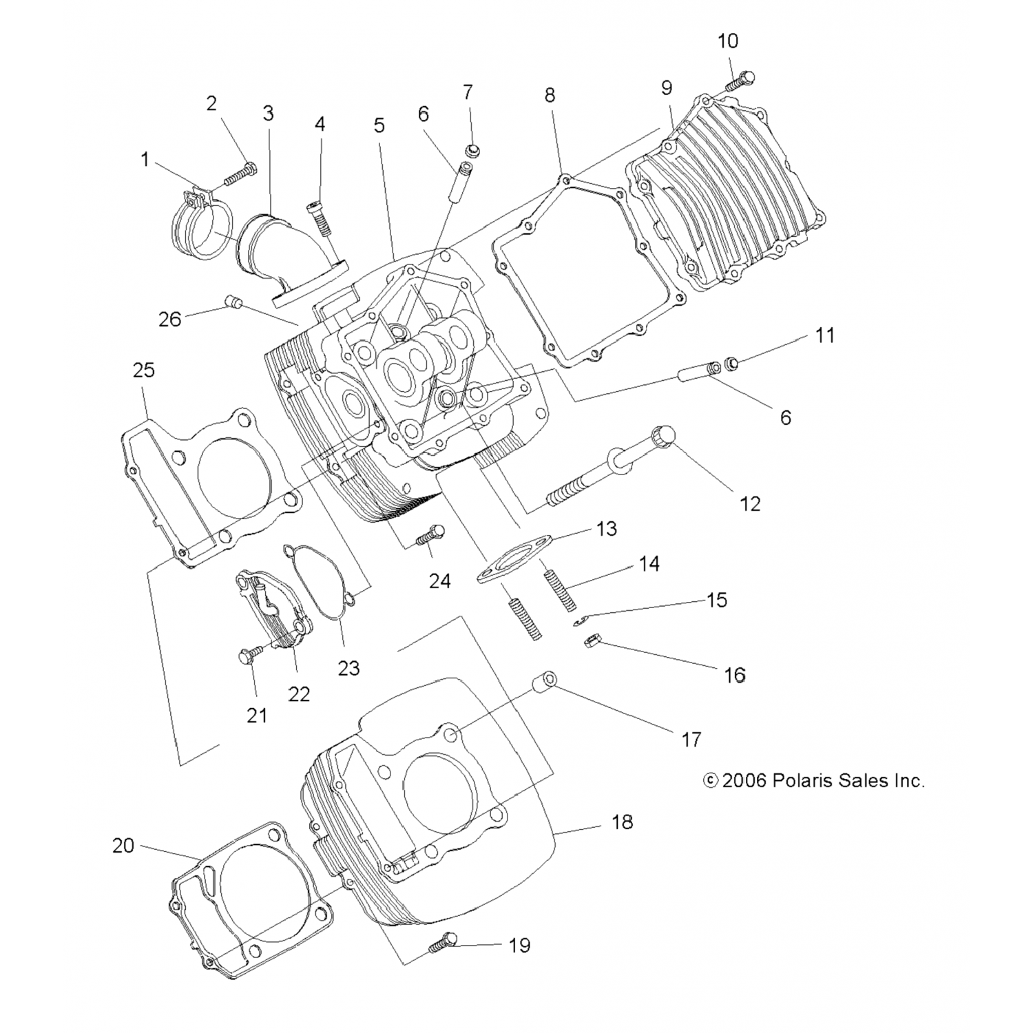 3089798 Polaris Асм-головка цилиндра