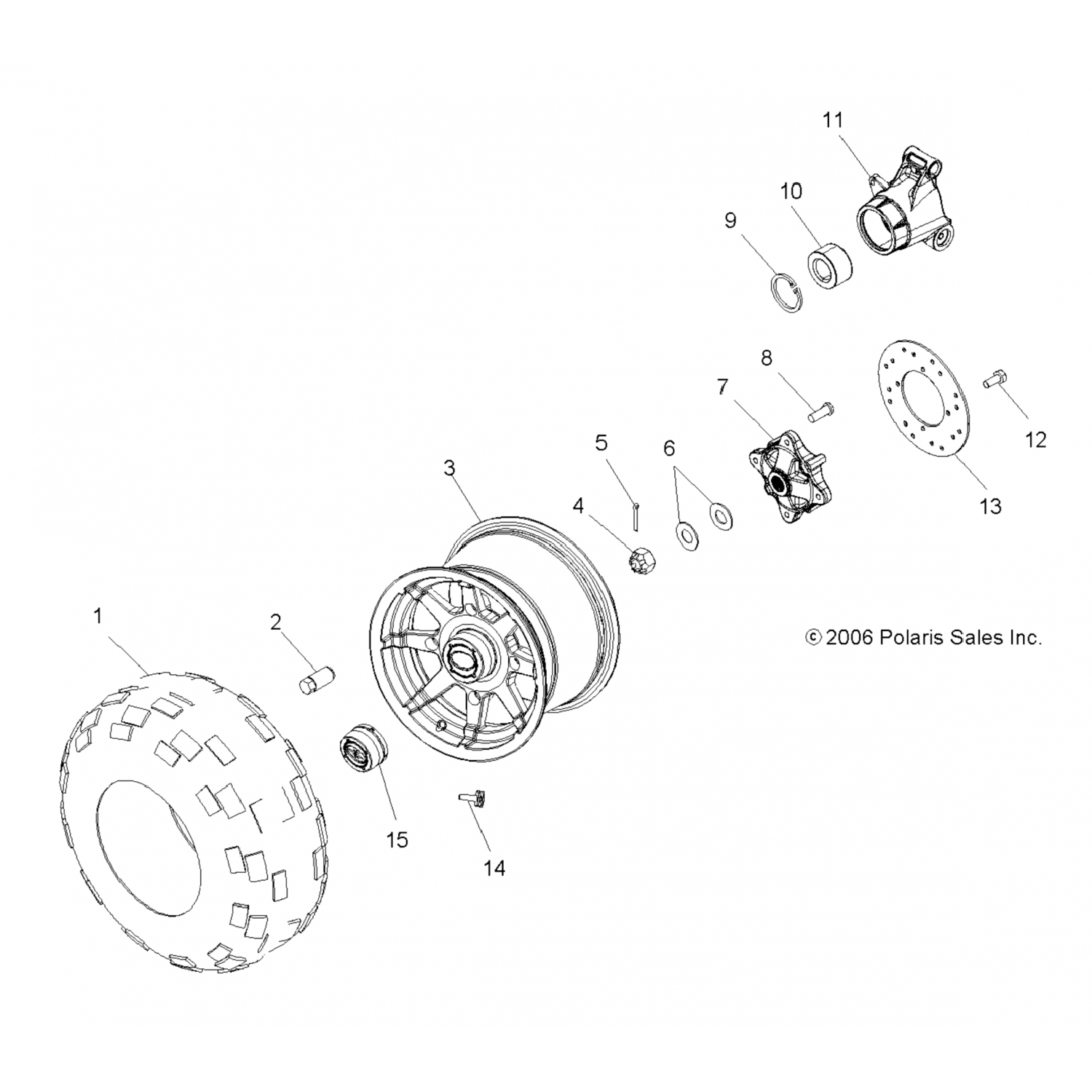 5134311 Polaris Ступица колеса, задняя, mach