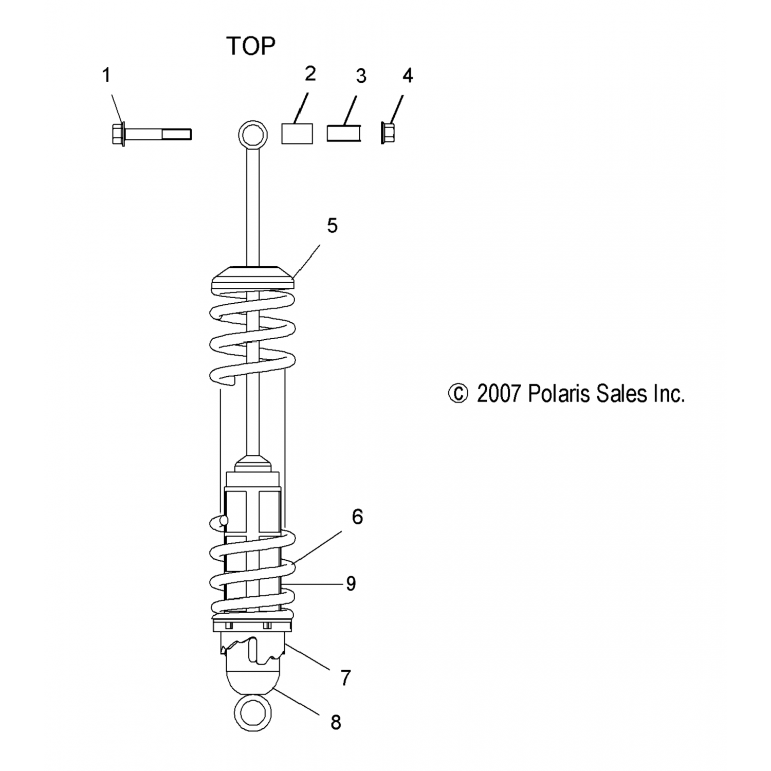 7042309 Polaris Амортизатор заднего трека