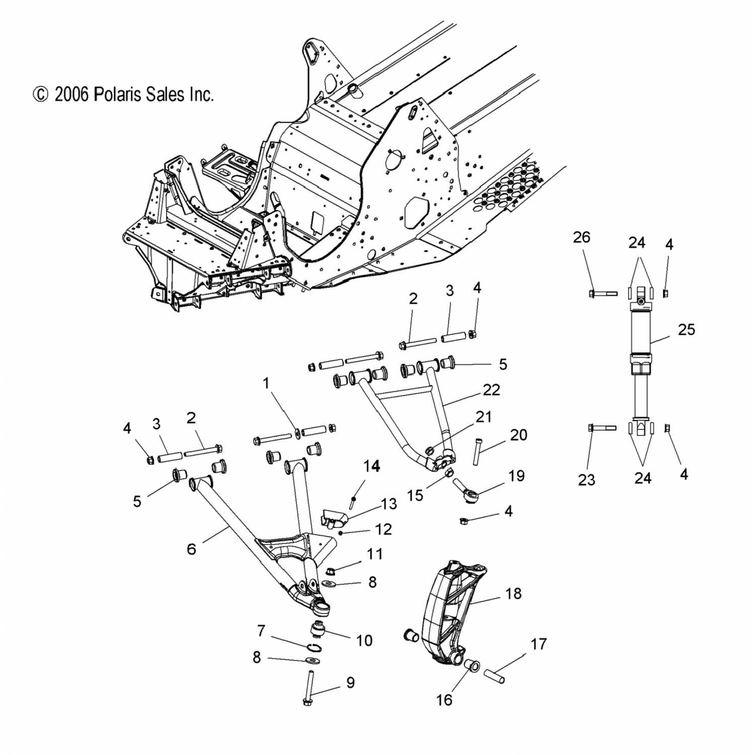 7043233 Polaris Амортизаторы, воздух