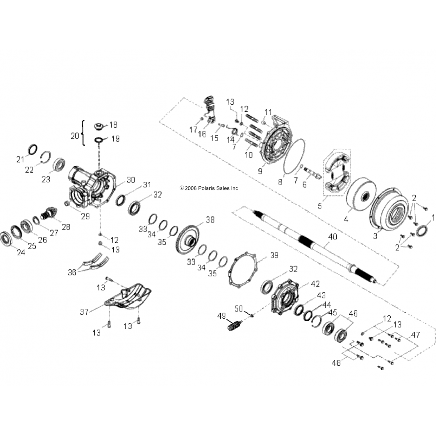 0452724 Polaris Рычаг тормоза, задний