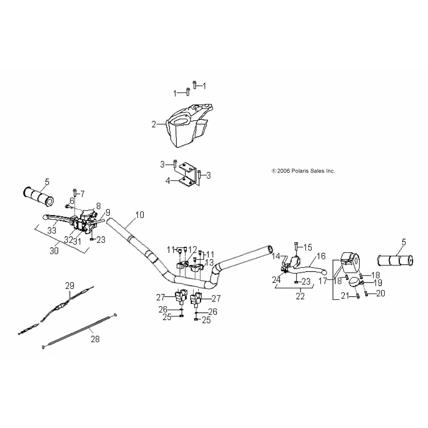 0453566 Polaris Асм ходовая часть, ручная