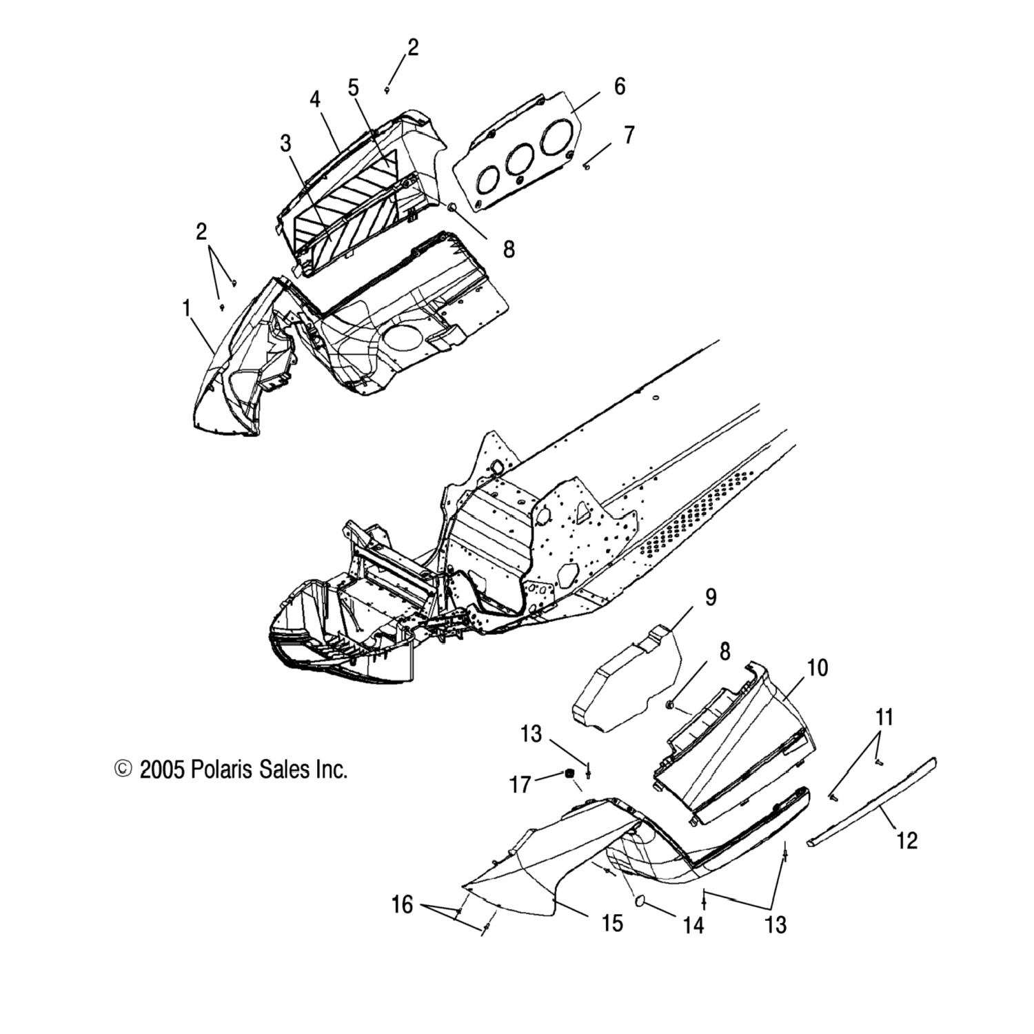 2633256513 Polaris крыло асм, lh, 600, suprsnc bl 2633256-513