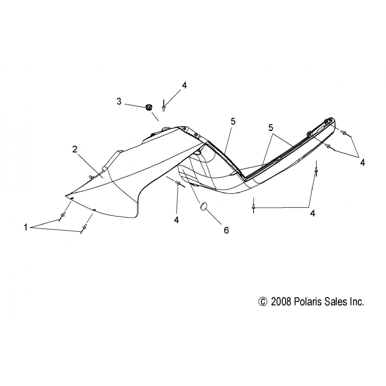 2633467070 Polaris асм-фендер, лх, 700, блк 2633467-070